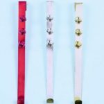 Gold Metal Christmas Door Wreath Hanger + Jingle Bells 38cm