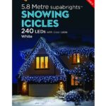 240 Led Supabright White Led Snowing Icicle Christmas Lights Outdoor