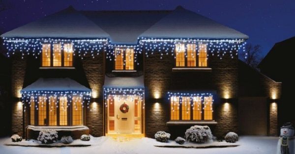 240 Led Supabright White Led Snowing Icicle Christmas Lights Outdoor