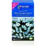 720 White LED Supabrights Christmas Fairy Lights In/Outdoor Use 72m Long!