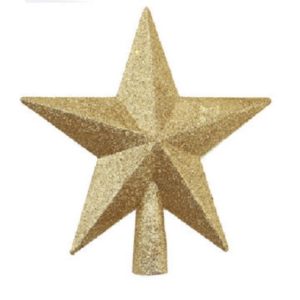 Gold Tree Top Star Christmas Tree Decoration 20cm Premier Decoration