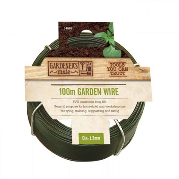 100m Roll Green Garden Wire 1.2mm For Plant Support Gardman