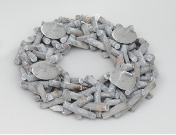 43cm Natural Twig Wreath/Table Centre / Candle Holder Christmas Decoration