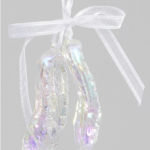 Ballet Shoes 10cm Christmas Tree Decorations Clear Acrylic Pack x2 Pairs