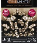 200 Multi Action Battery Operated  Warm White LED Christmas Lights + Timer