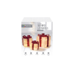 Set x3 LED Lit Parcels / Gifts White/Red Christmas Lights LV102703R