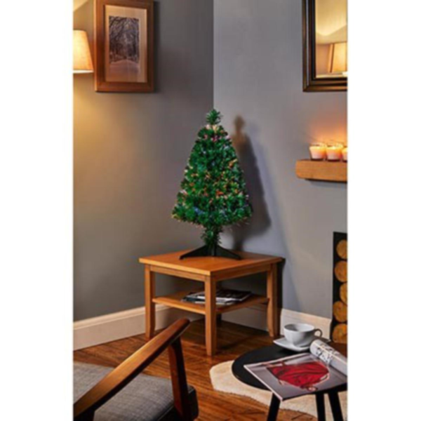 80cm Fibre Optic Crystal Tip Christmas Tree Multi Colour Effects
