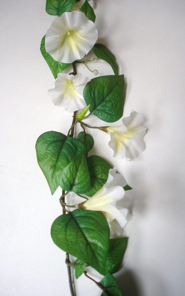 183cm Long Cream Morning Glory Garland Silk Flowers Garland