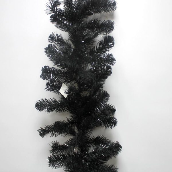 9ft Black Glacier Pine Christmas Garland Luxury Design