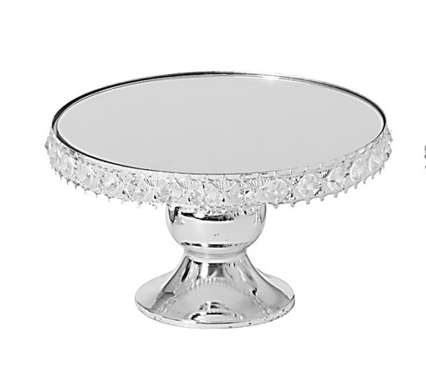 30cm Mirror Cake Stand New Designer Silver