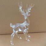 Pair 18cm Acrylic Reindeer's Christmas Decorations / Figures OFFER!