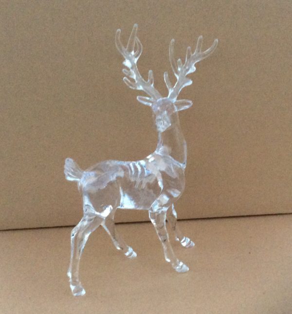 Pair 18cm Acrylic Reindeer's Christmas Decorations / Figures OFFER!