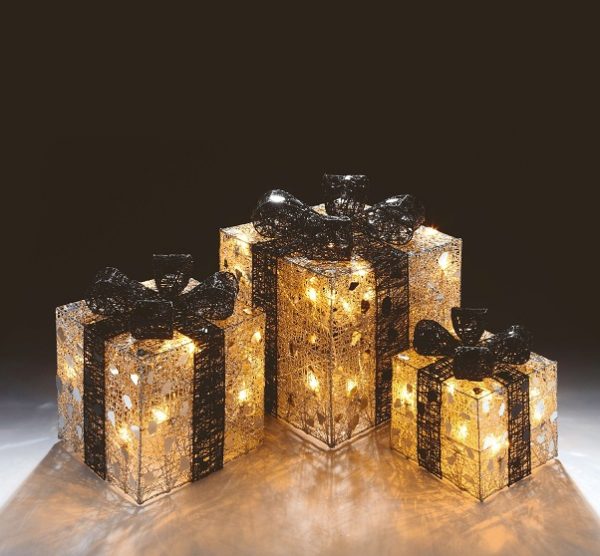 Silver & Black Parcels 40 White Fairy Lights Christmas Lights Indoor Set 3