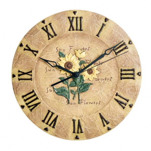 Sunflower Garden Wall Clock Gardman 30cm Indoor/Outdoor