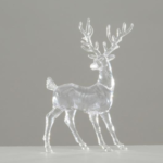 Pair 18cm Acrylic Reindeer's Christmas Decorations / Figures OFFER!