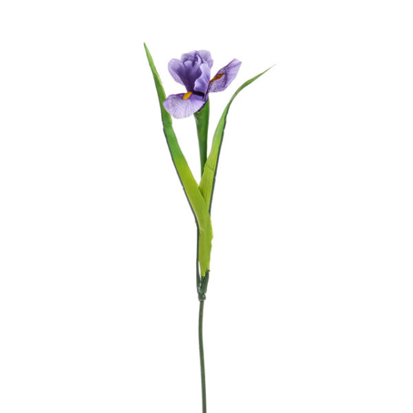 Purple German Iris Artificial Silk Flowers Pack x12 Stems 65cm