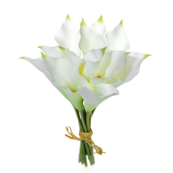 White Calla Lily Bundle / Bunch 23cm Artificial Silk Flowers