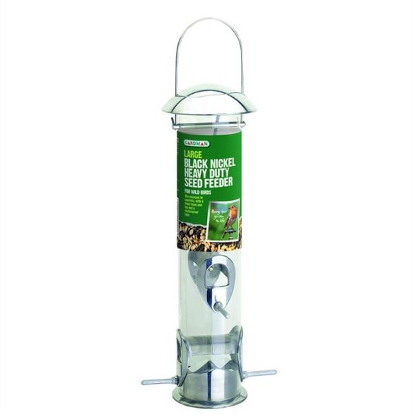 Large Black Nickel Heavy Duty Seed Feeder Gardman A04283