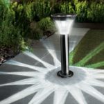 Solar Motion Sensor Garden Post Light Black Nickel Gardman L22109
