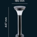 Solar Motion Sensor Garden Post Light Black Nickel Gardman L22109