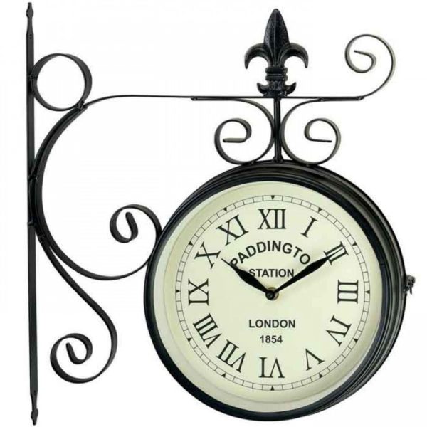 Paddington Station 27cm (10.6") Outdoor Double Sided Garden Clock