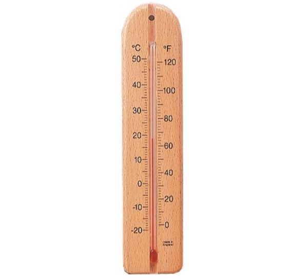 Wooden Wall Thermometer 205mm Garden/Greenhouse Thermometer