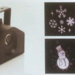Projector + 4 Slides Snowflakes,Santa,Snowman, Merry Xmas Premier LB183080 Battery-Operated
