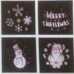 Projector + 4 Slides Snowflakes,Santa,Snowman, Merry Xmas Premier LB183080 Battery-Operated
