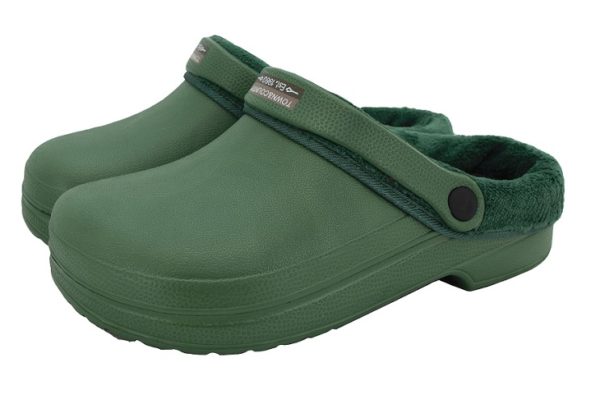 Town & Country Fleecy Cloggies Green Unisex UK Size 7