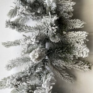 9FT Long 'Oregon' Flocked Snowy Pine Garland Christmas Decoration