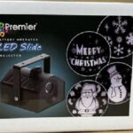 Projector + 4 Slides Snowflakes,Santa,Snowman, Merry Xmas Premier LB183080 Battery-Operated