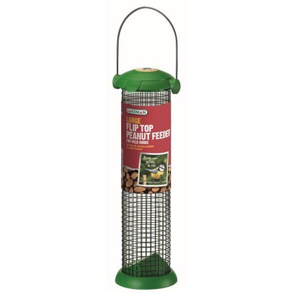 Gardman Large Flip Top Peanut Feeder Wild Birds Garden Bird Care A01232