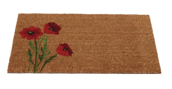 Gardman 'Poppies' Printed Coir Door Mat 82928