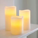 Pillar Candle Wax Candle 7cm Flickering Amber Led - Battery Operated