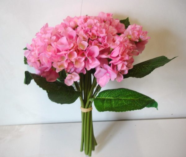 Pink Hydrangea Bundle / Bunch x8 Stems Artificial Silk Flowers