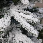 7ft Flocked Noble Pine Half Artificial Christmas Tree PVC 926tps