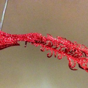 Clip On Mesh Effect Birds RED Christmas Decorations For Wreath/Garland/Tree 32cm Pack x4