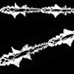 Silver / White Foil 20 cm Garlands Christmas Decorations 2.7m Long- Pack x 6