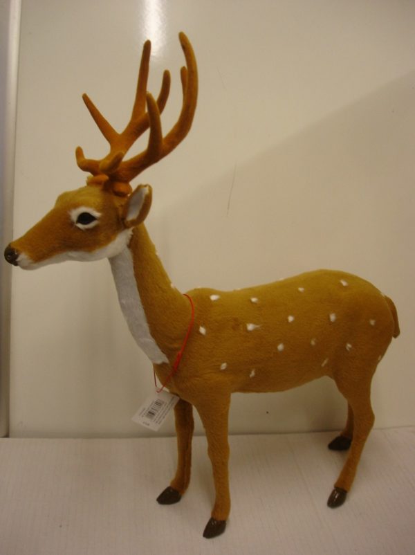 39cm Standing Reindeer / Deer Christmas Figure / Figurine