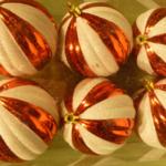 60mm Swirl Ball Candy Cane Christmas Decoration Pack x6