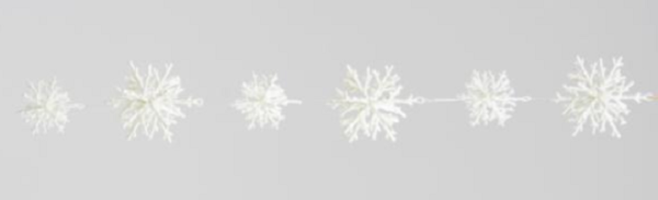 72cm Large Christmas Snowflake Garland White YGA08910 CLEARANCE