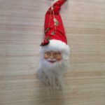 Santa Head Small Christmas Decoration 25cm Red Pack x4