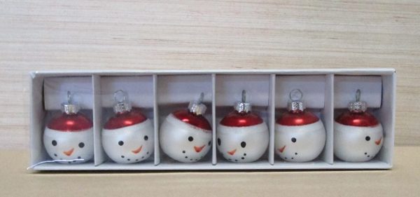 Christmas Place Card Holders Table Decoration Set x 6 25mm Snowman Design