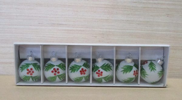 Christmas Place Card Holders Table Decoration Set x 6 25mm Holly/Berry Design