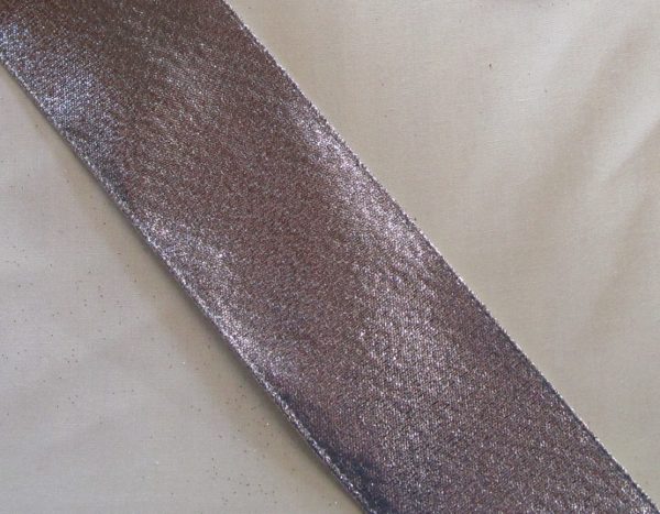 10yd Roll 'Silver Metallic' Fabric Wire Edge Christmas Ribbon 2.5" Wide