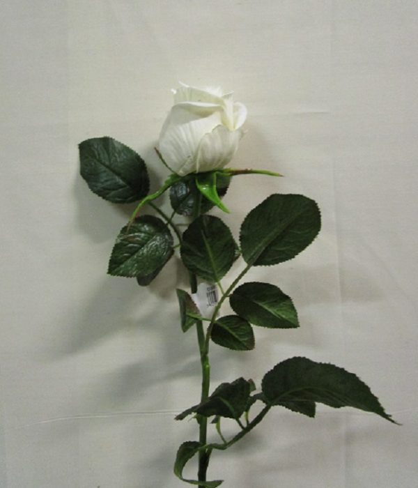 Velvet Cream Rose Artificial Silk Flowers Pack x 6 Stems