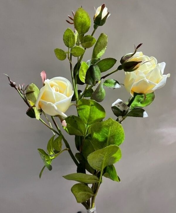 Deluxe Ivory Spray Roses Artificial Silk Flowers RRP 7.99 (Per Stem) Pack x3 Stems