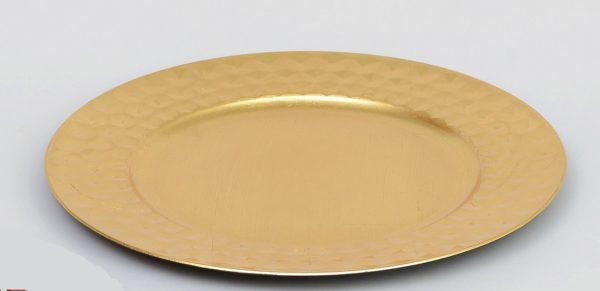 Gold Pattern Rim 33cm Charger Plates Table Settings Set x6