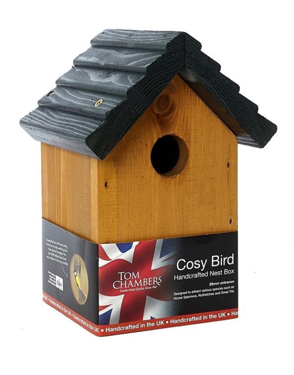 Cosy Bird Nest Box 28mm Hole Tom Chambers Wild Bird Care PRB004