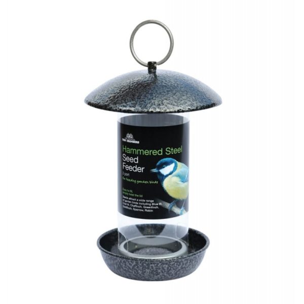 Hammered Steel 2-Port Seed Feeder Tom Chambers Wild Bird Care CS047